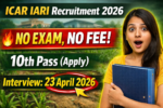 ICAR IARI Recruitment 2026