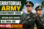 Territorial Army Officer Recruitment 2026