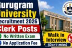 Gurugram University Clerk Recruitment 2026