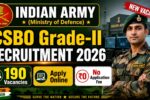 Indian Army CSBO Grade-II Recruitment 2026