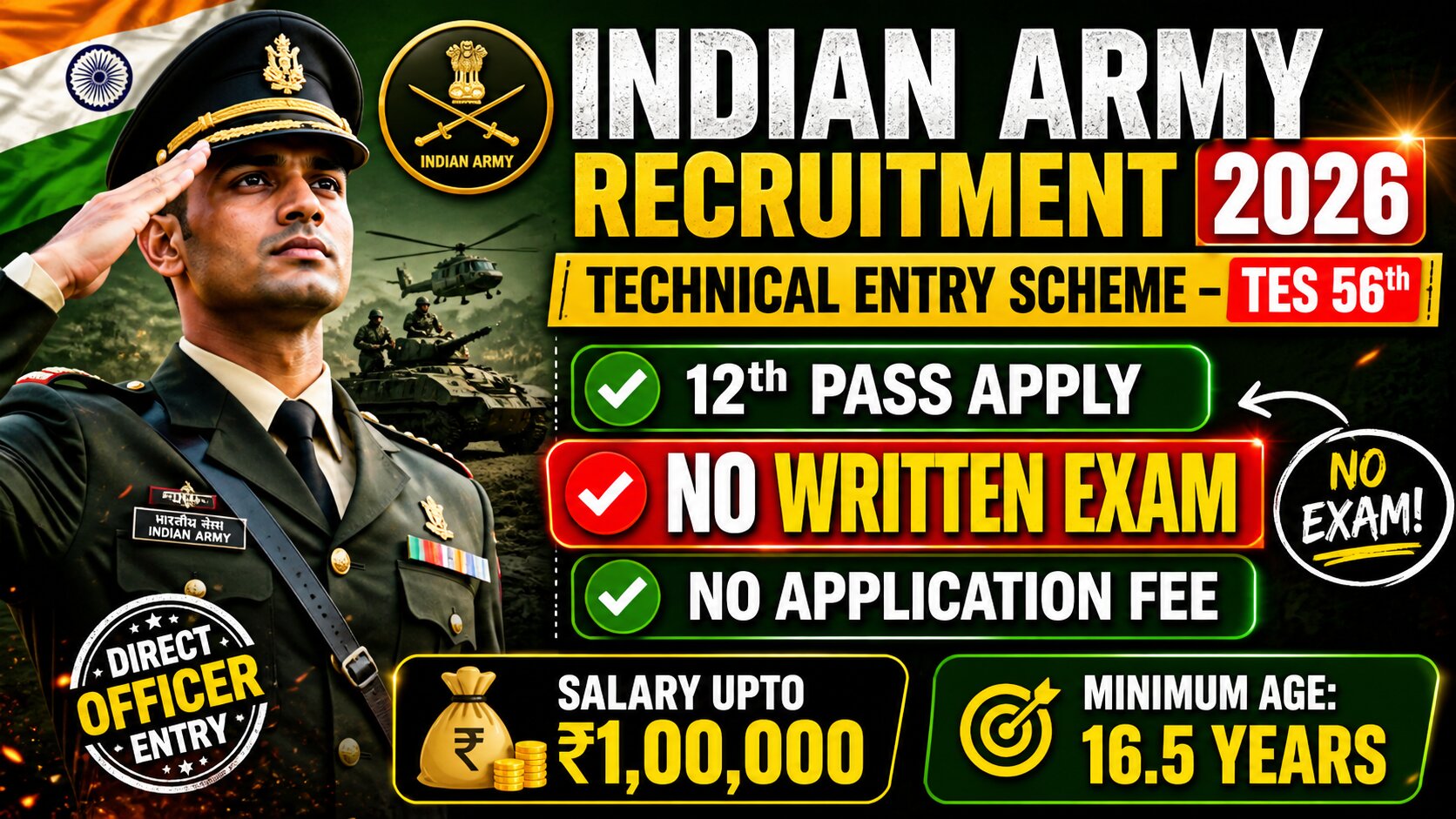 Indian Army TES 56th Entry 2026 Notification