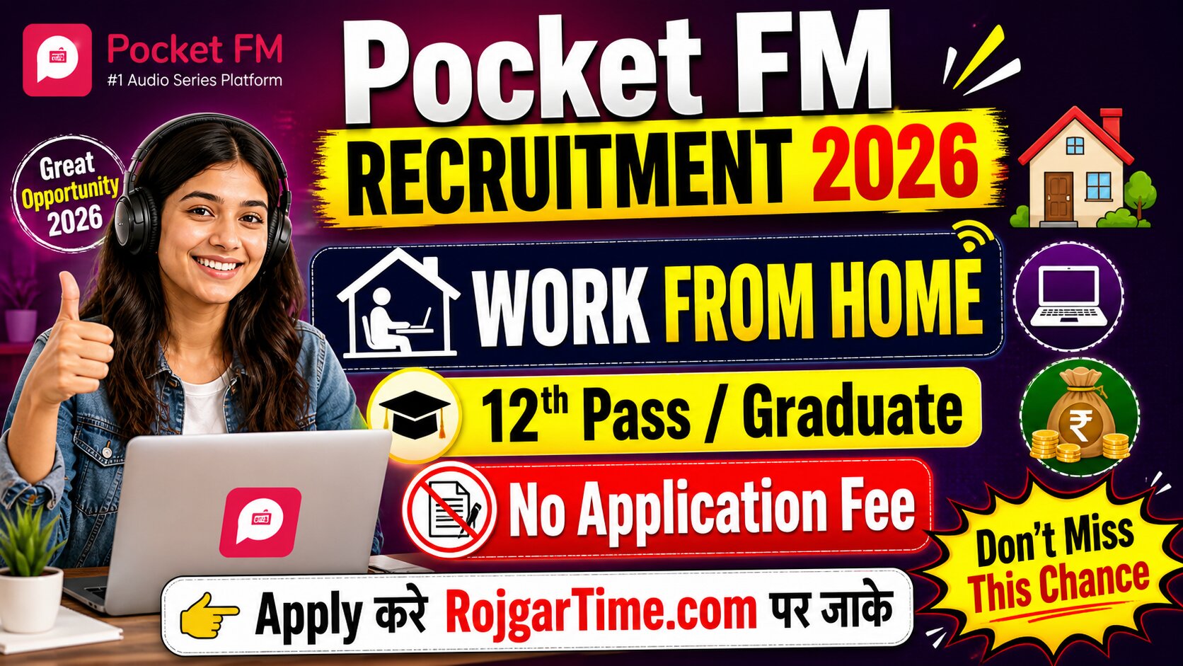 Pocket FM Work From Home Recruitment 2026