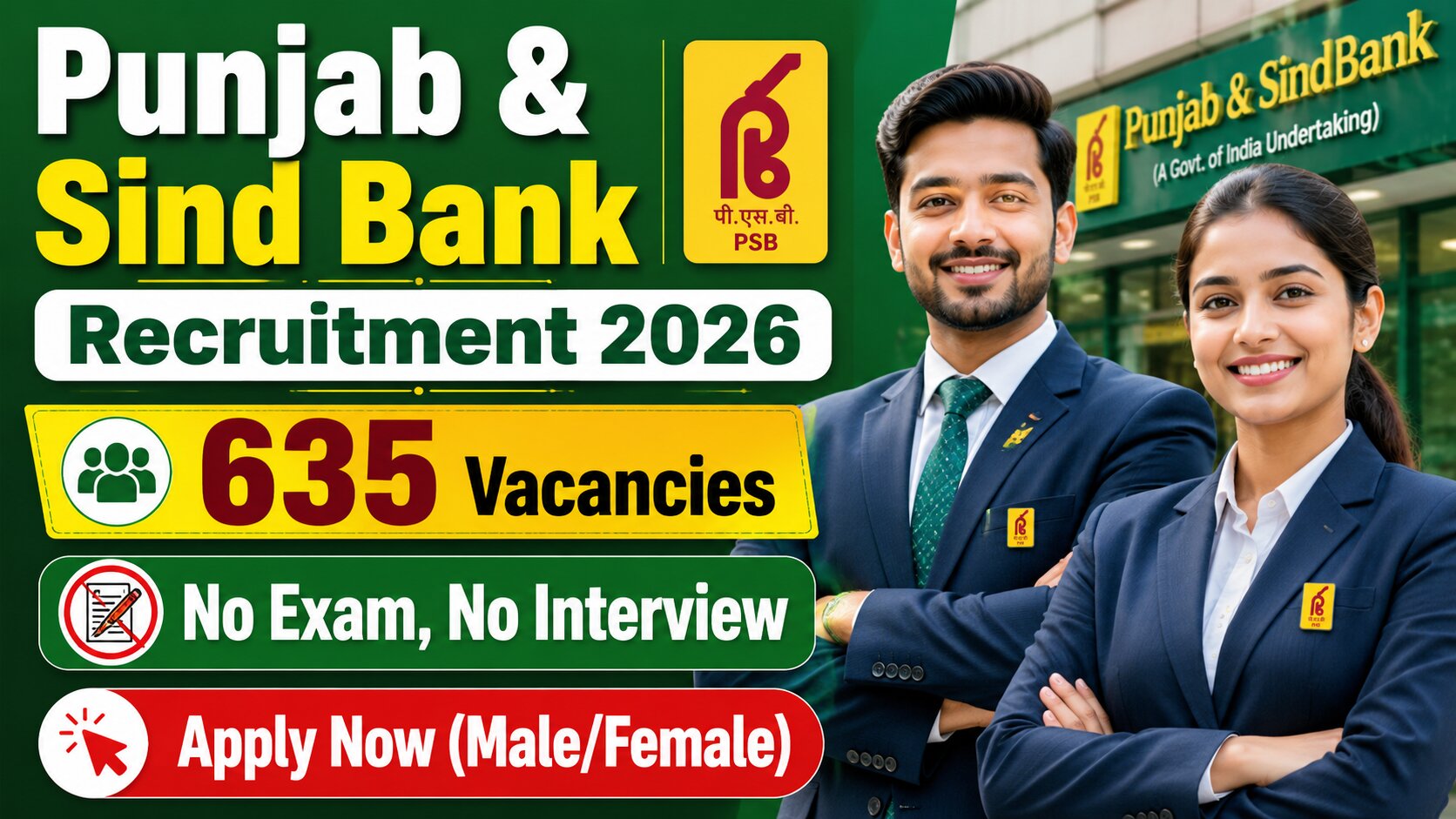 Punjab & Sind Bank Apprentice Recruitment 2026