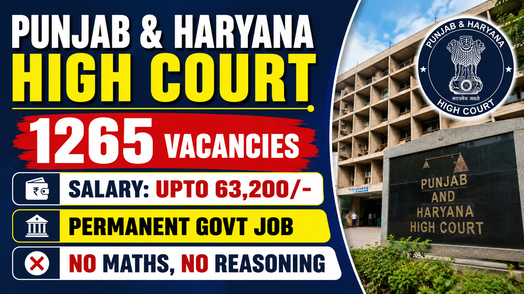Punjab and Haryana High Court Clerk Recruitment 2026