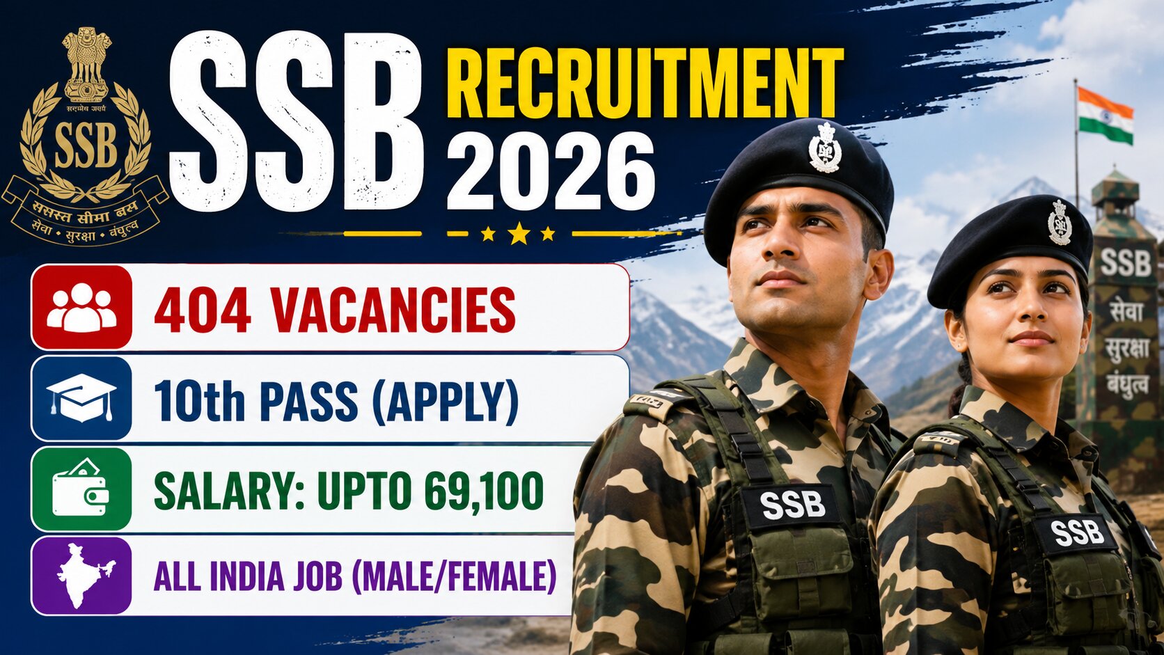 SSB Constable GD Sports Quota Recruitment 2026