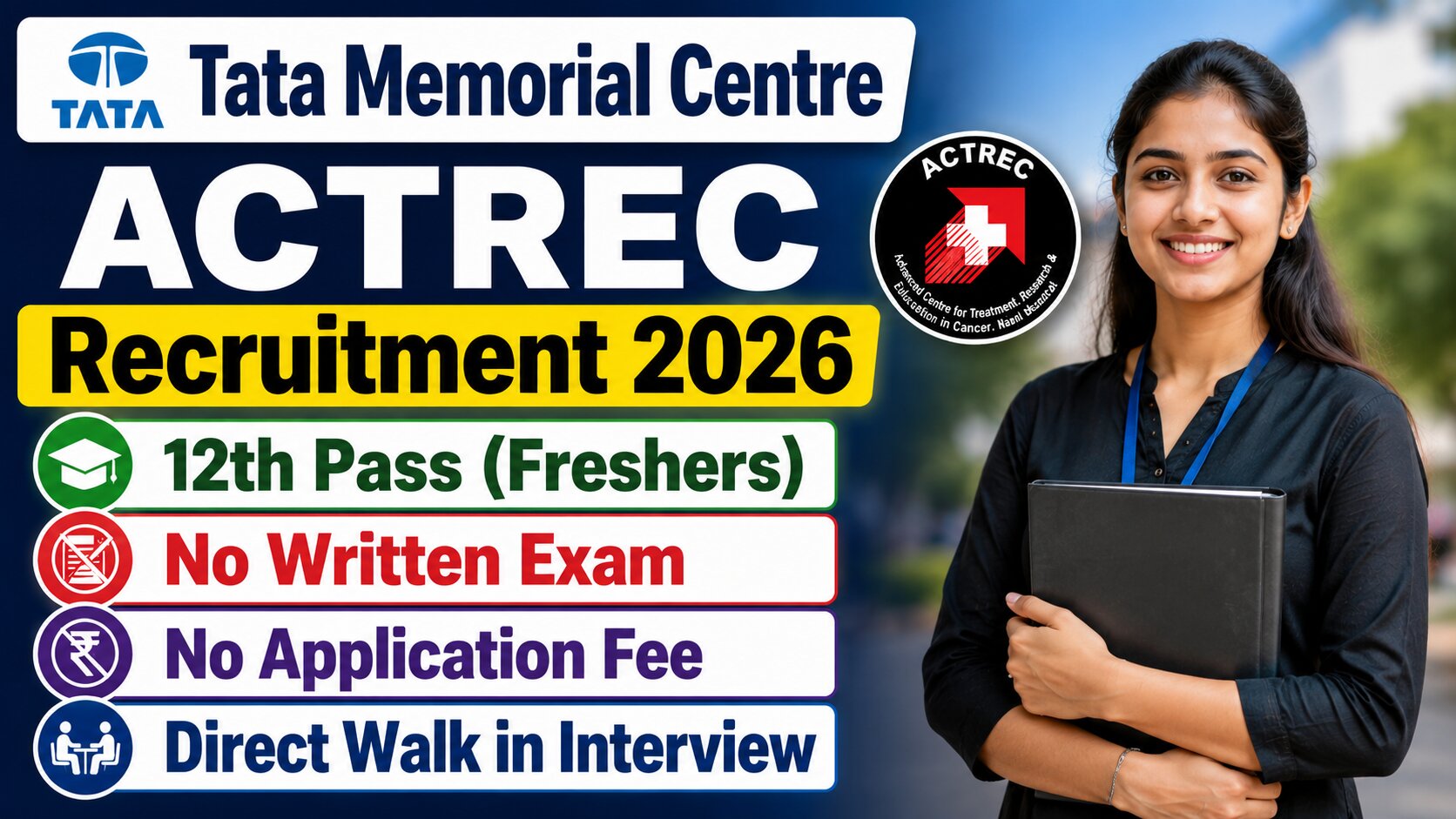 Tata Memorial Centre ACTREC Lab Attendant Recruitment 2026