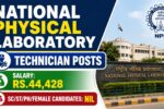 CSIR NPL Technician Recruitment 2026