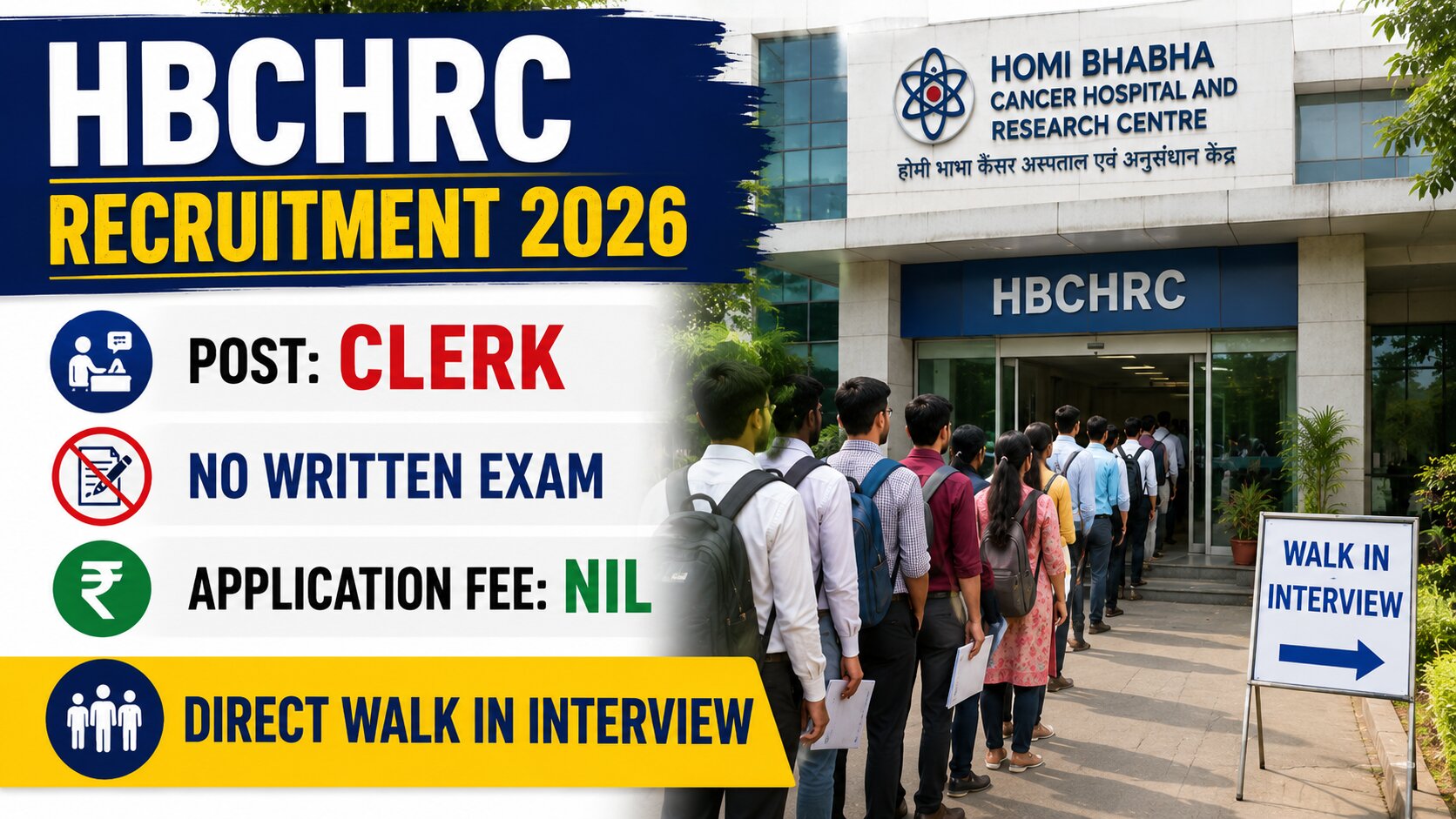 Homi Bhabha Cancer Hospital & Research Centre Recruitment 2026