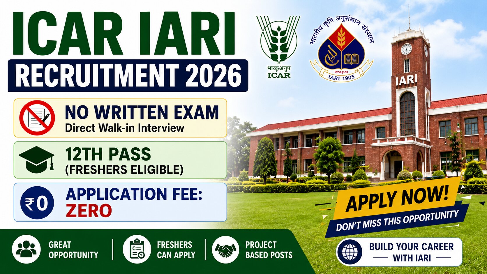 ICAR IARI Recruitment 2026