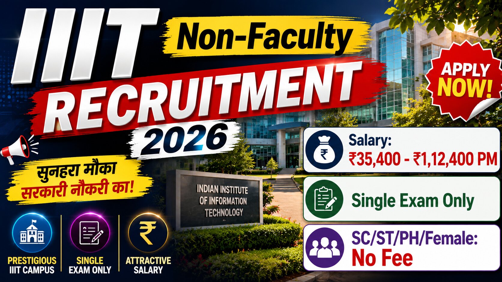 IIIT Non-Faculty Recruitment 2026