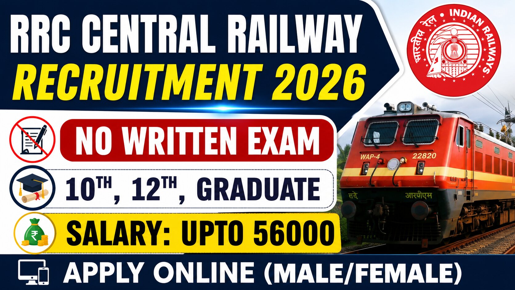 RRC Central Railway Sports Quota Recruitment 2026