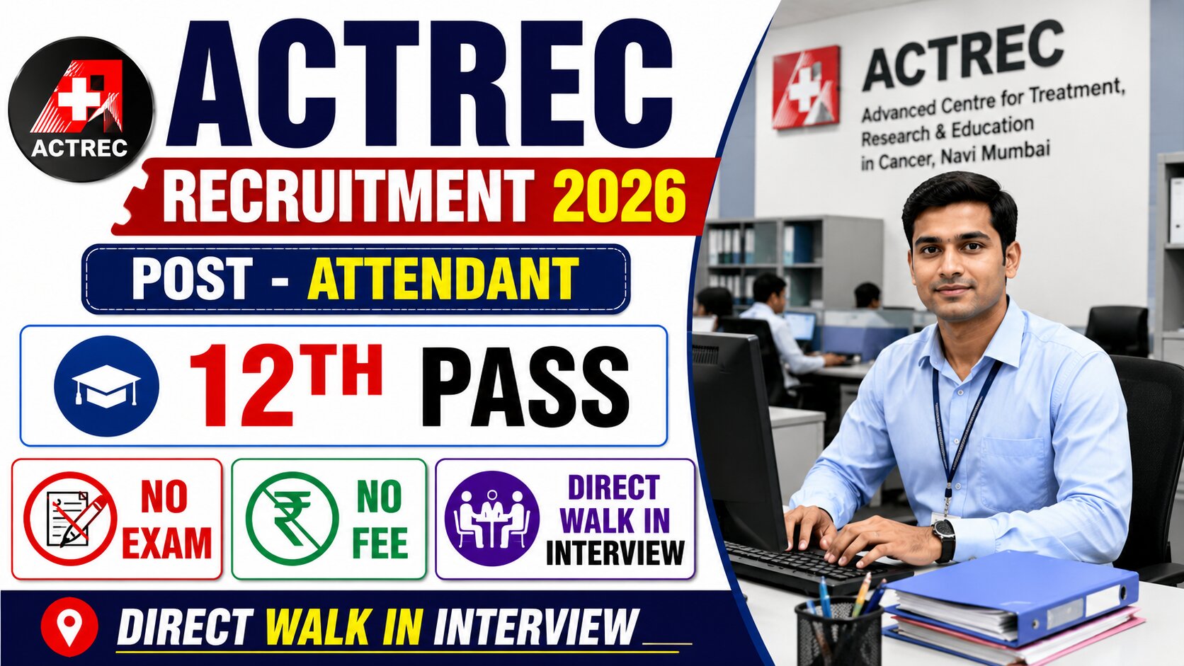 ACTREC Attendant Recruitment 2026