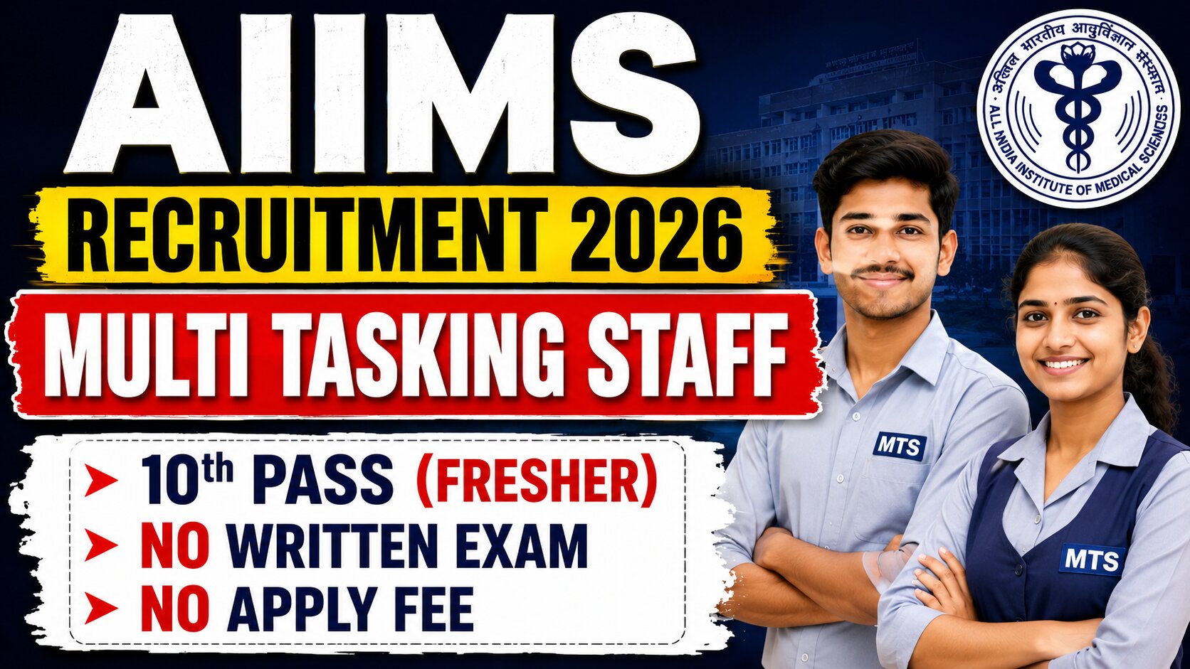 AIIMS Multi Tasking Staff Recruitment 2026