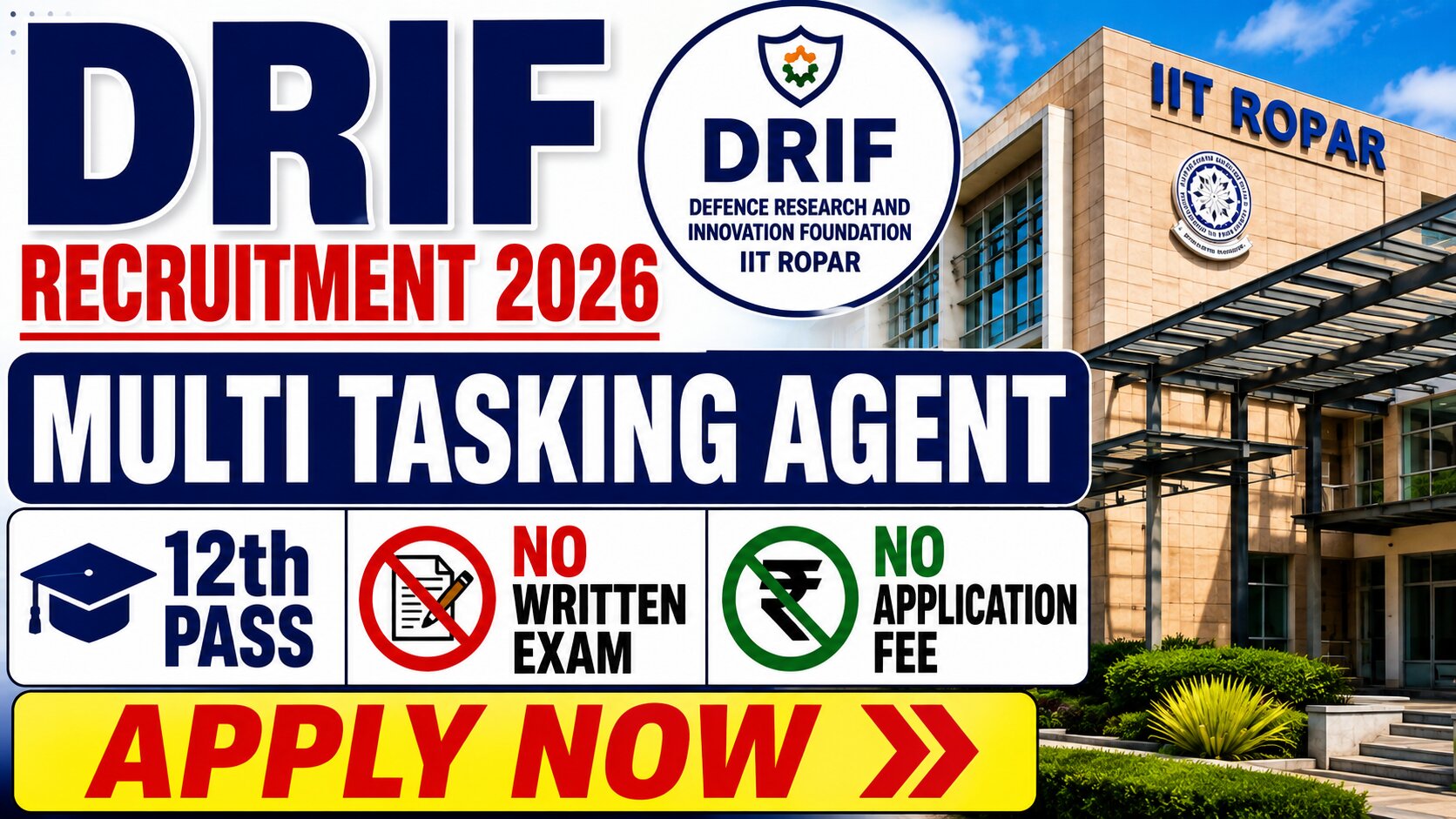 DRIF Multi Tasking Agent Recruitment 2026