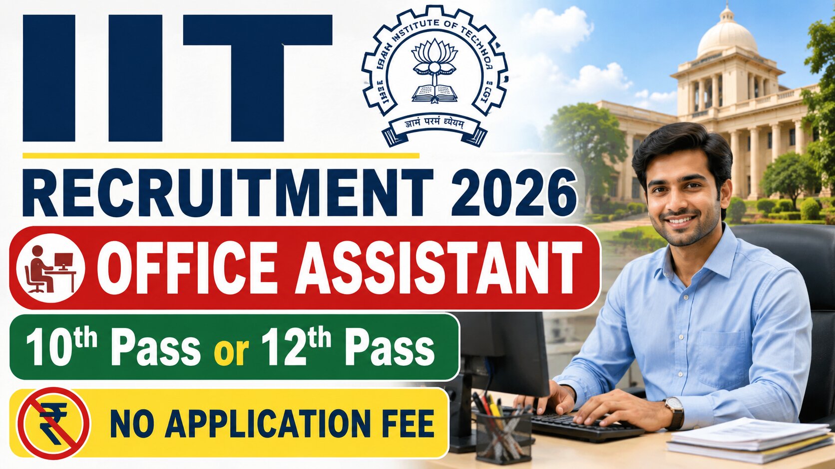 IIT Office Assistant Recruitment 2026