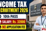 Income Tax Canteen Attendant Recruitment 2026
