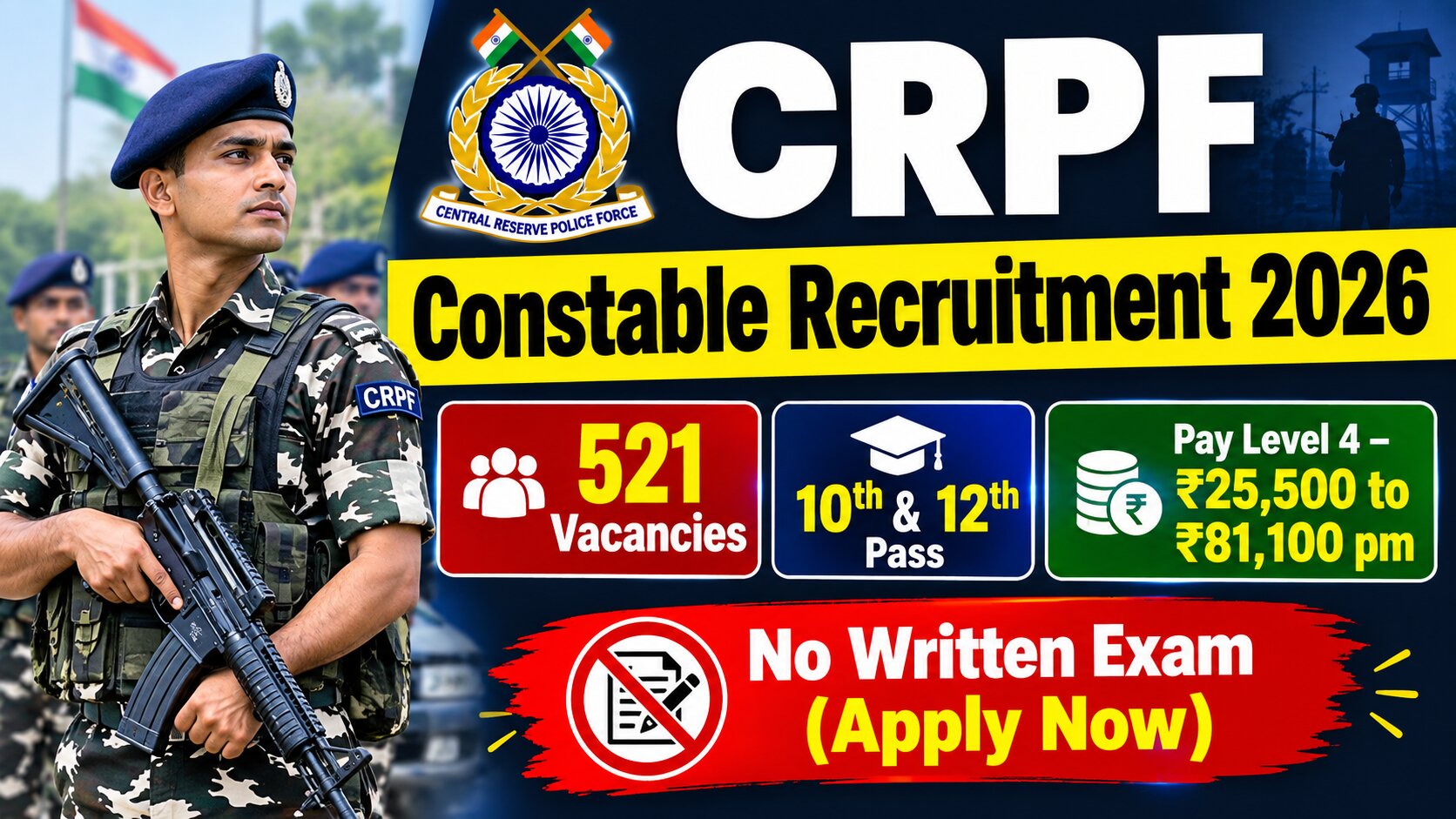 CRPF Sports Quota Recruitment 2026