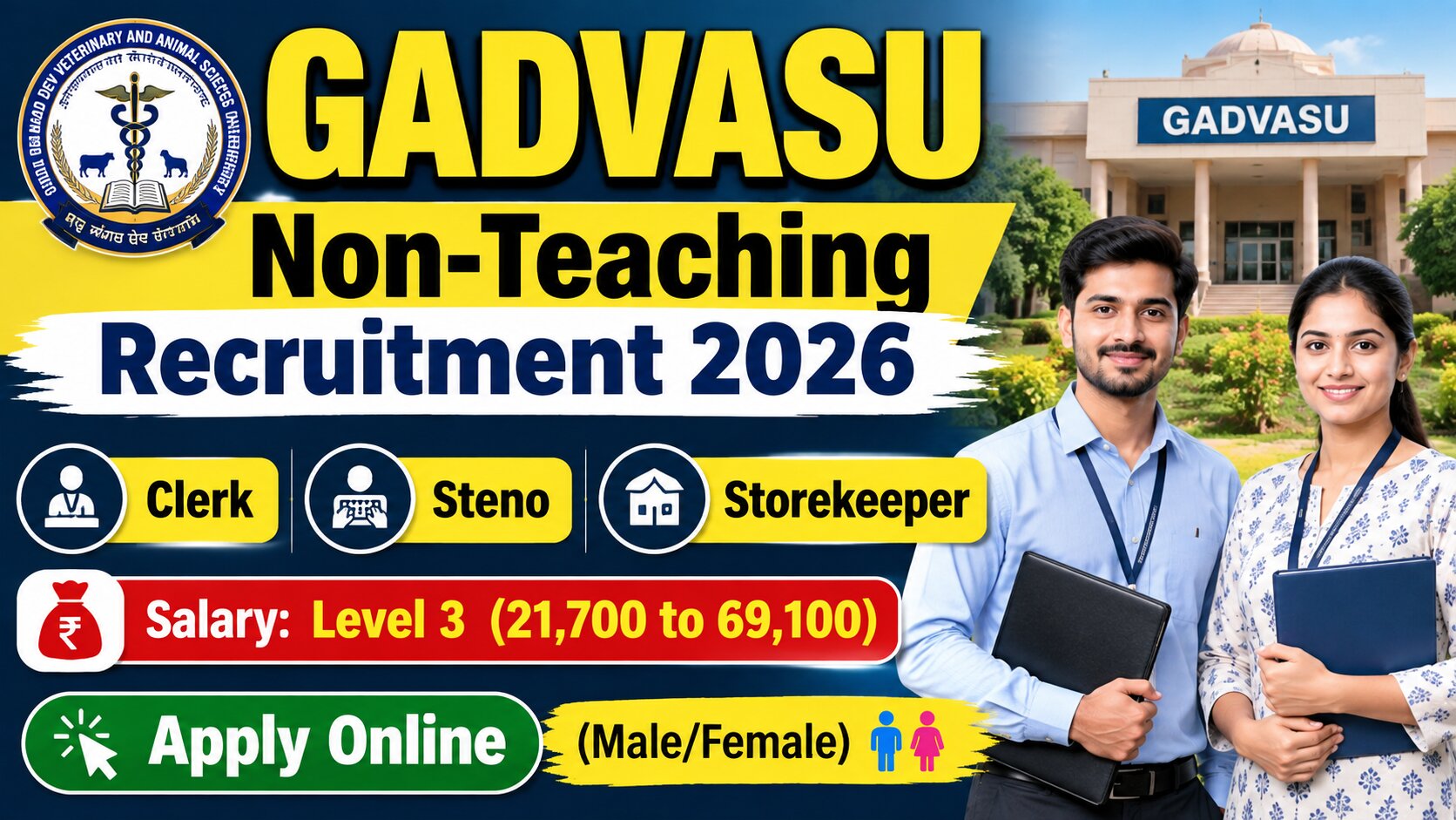 GADVASU Non-Teaching Recruitment 2026