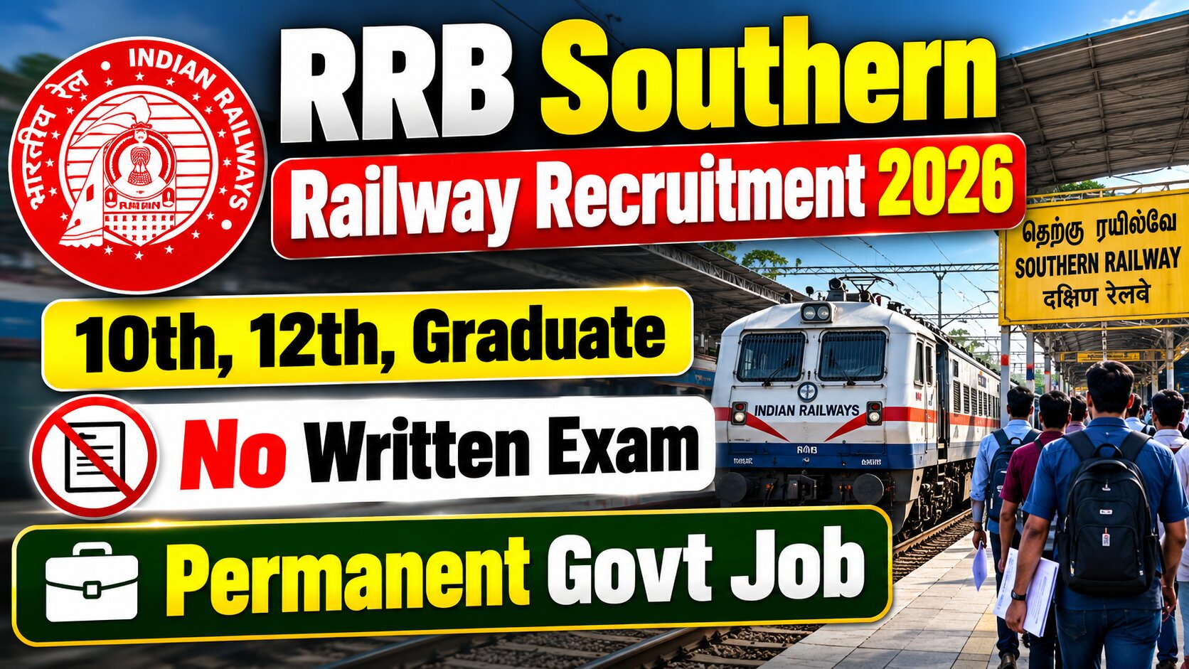 RRC Southern Railway Sports Quota Recruitment 2026