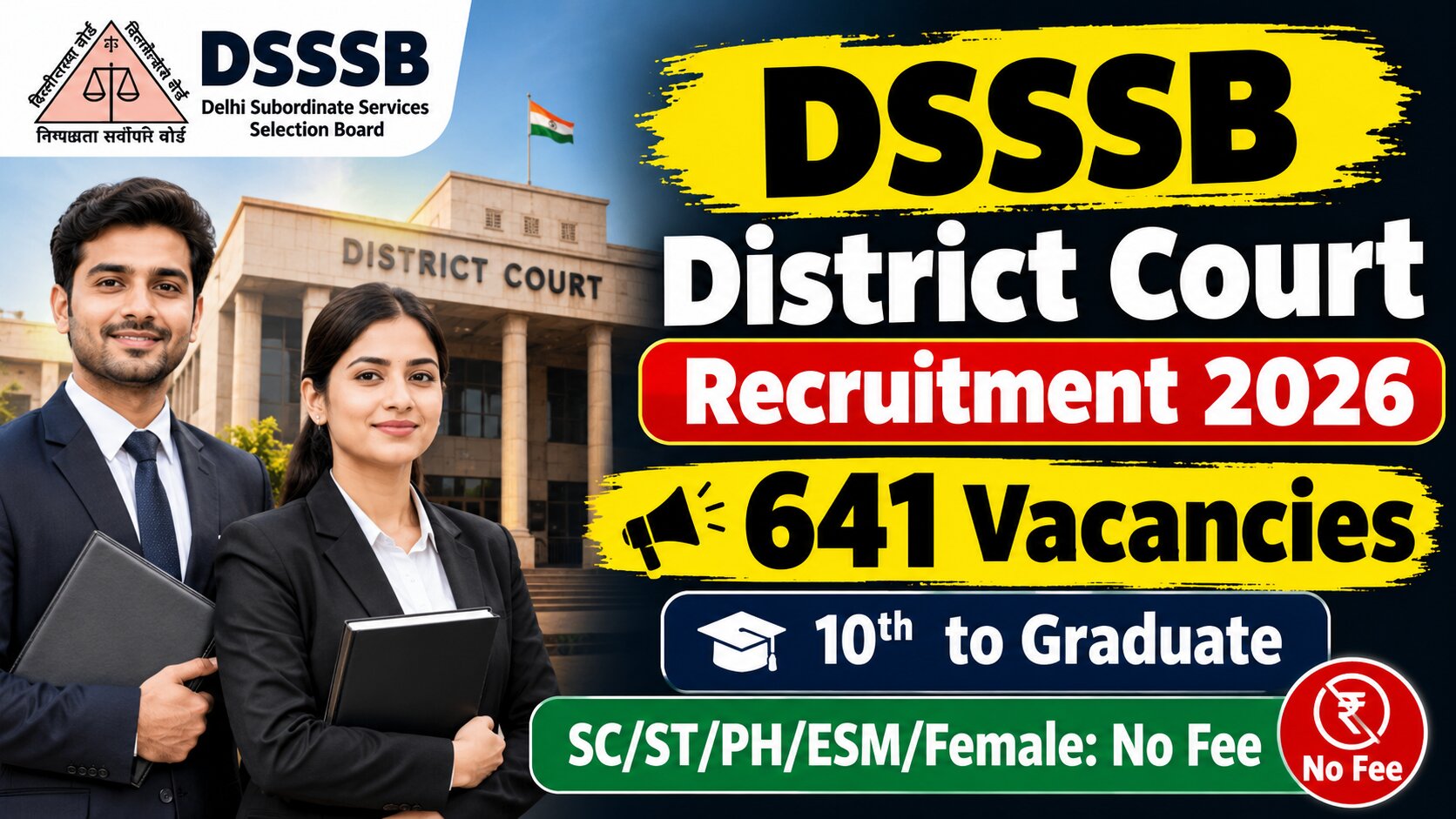 DSSSB Delhi District Courts Recruitment 2026