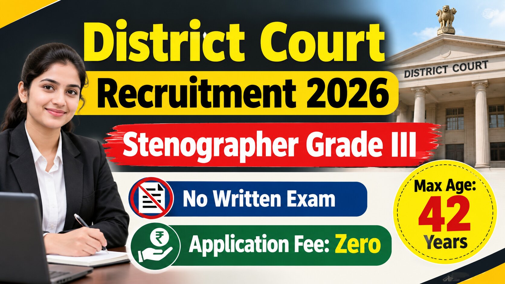 District Court Stenographer Recruitment 2026