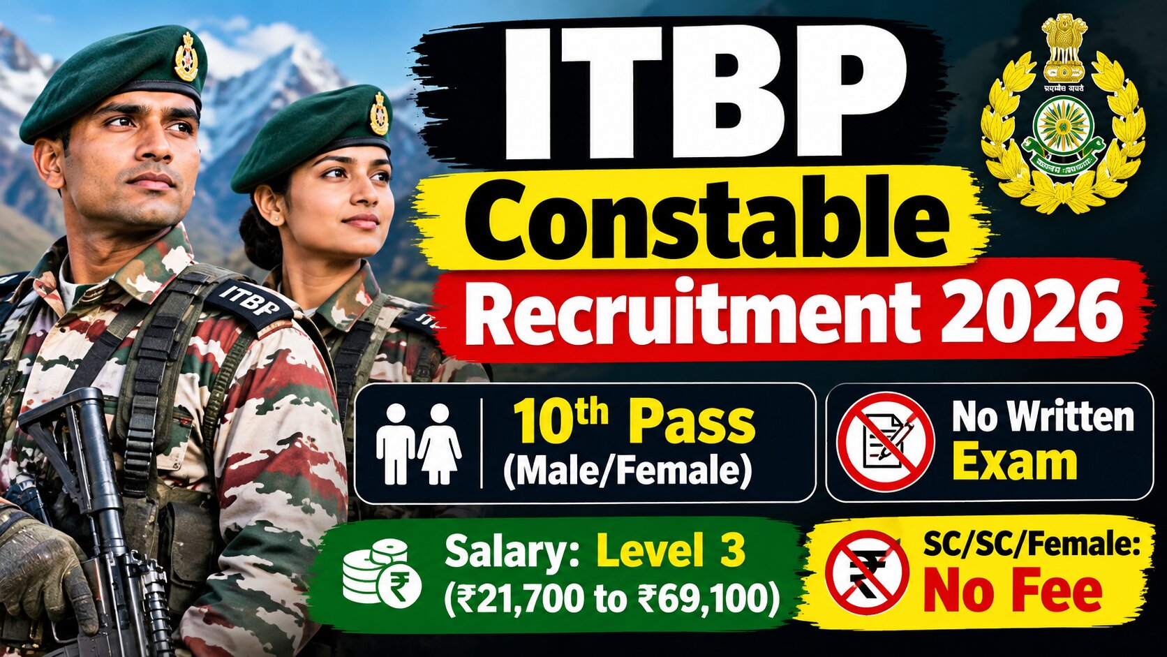 ITBP Constable GD Sports Quota Recruitment 2026