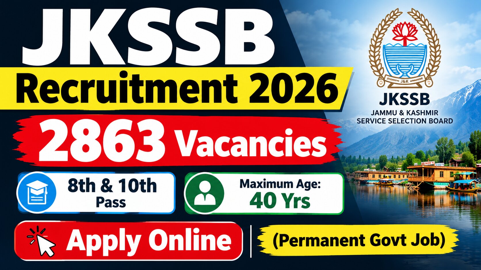 JKSSB Class IV MTS Recruitment 2026